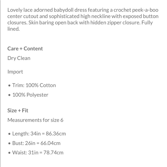 NWT 🏷 FREE PEOPLE•Forever Lace Babydoll Dress - Picture 7 of 7